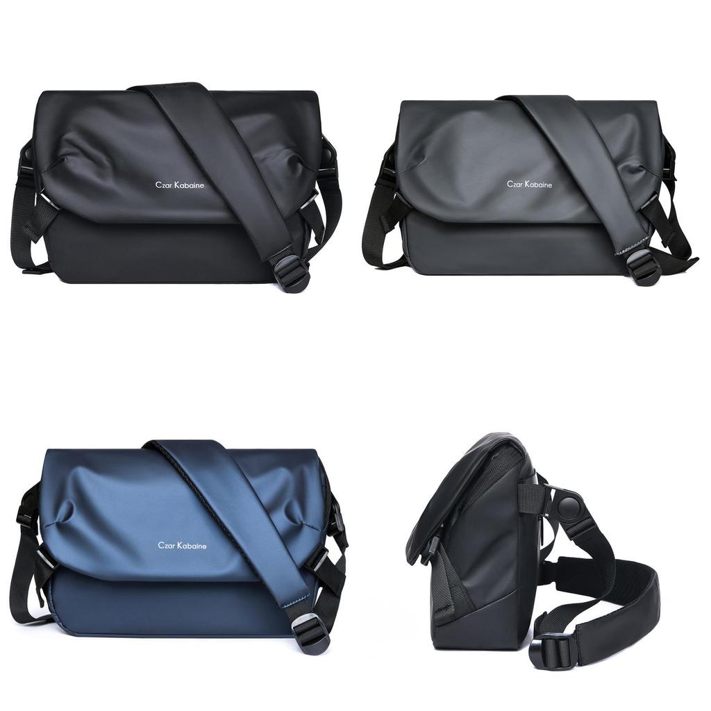 Mens Waterproof Messenger Bag With Durable Leather Film For Cycling And Daily Use