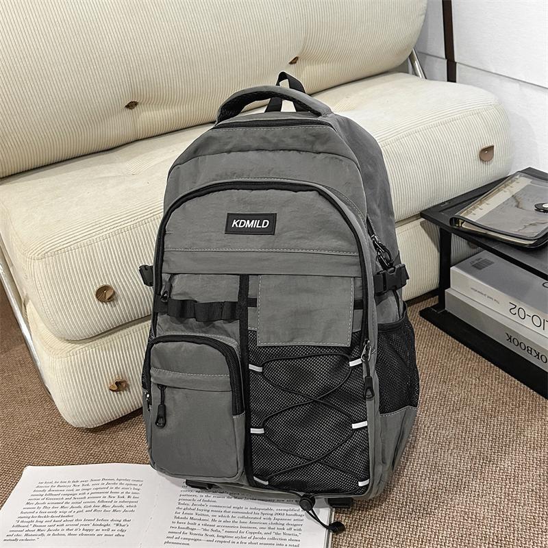 Fashion Backpack for Men & Women – Large Capacity School Bag with Multiple Pockets & Water Bottle Holder – Perfect for Daily Use