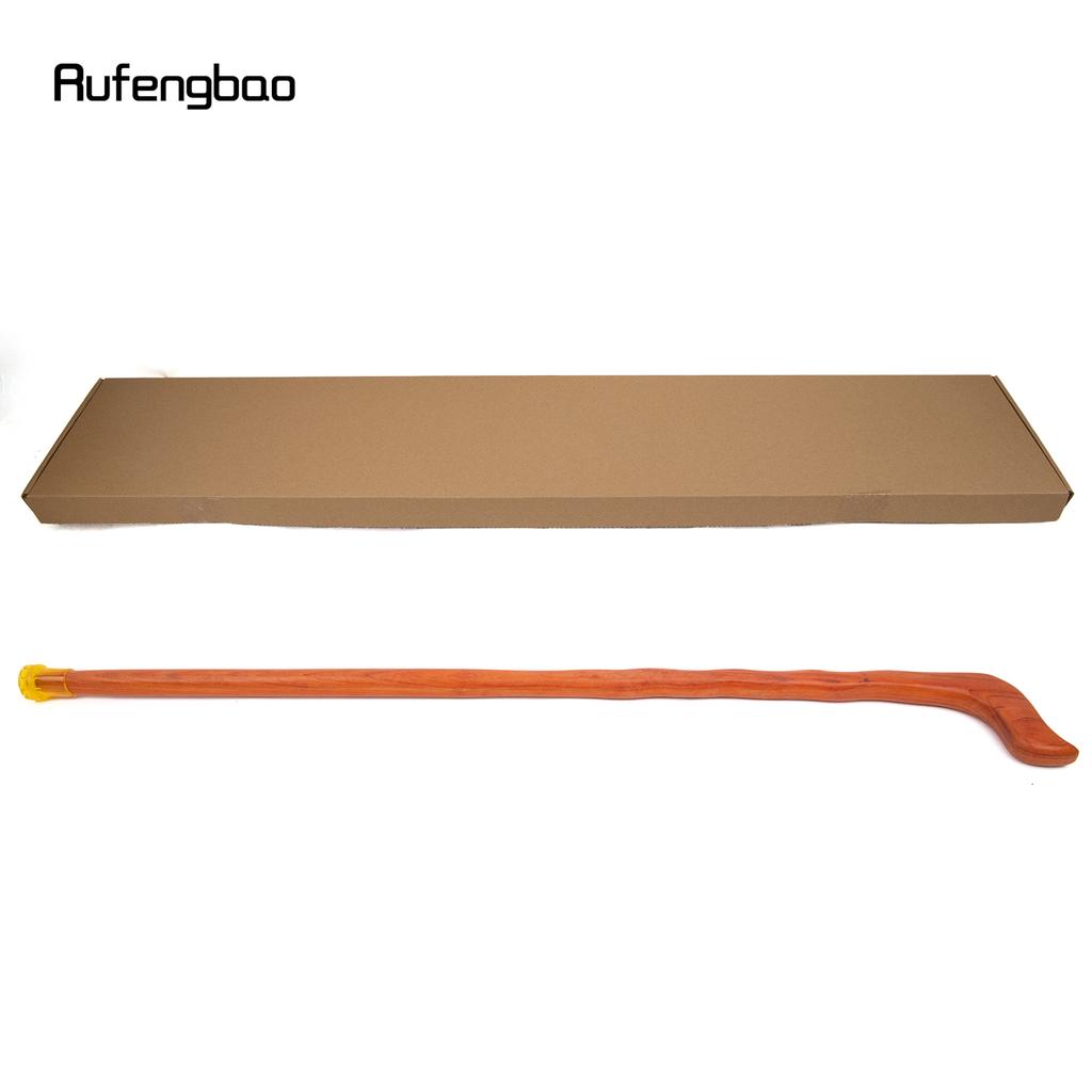 Orange Wave Wooden Single Joint Fashion Walking Stick Decorative Cospaly Cane Halloween Mace Crutch  Wand Crosier 92cm