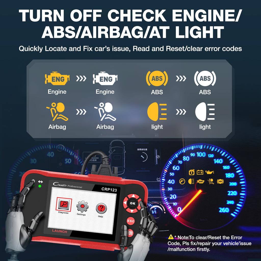 LAUNCH 2026 CRP123 OBD2 Scanner Newest Elite Code Reader Engine ABS SRS Transmission Car Diagnostic Tool