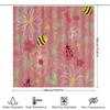 Floral Shower Curtain Botanical Flower Pattern Bathroom Decor Nature Inspired Washable Fabric Backdrop Waterproof Home Textile