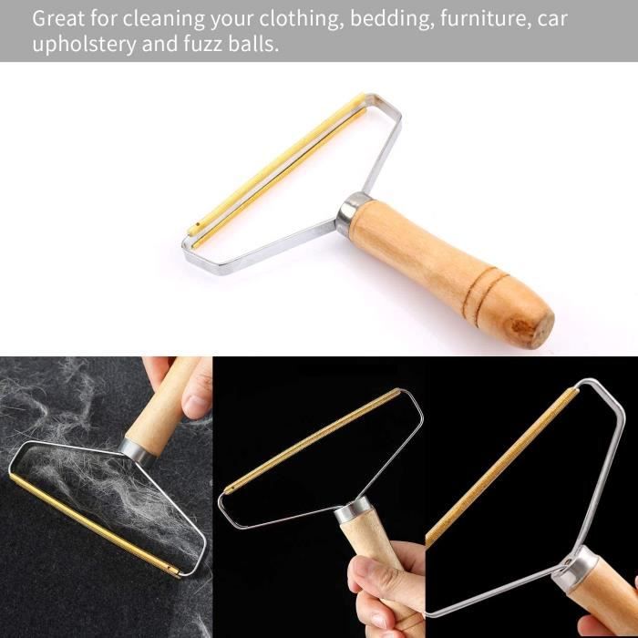 Lot de 2 brosses manuelles anti poil et anti-peluches VOLY - Blanc