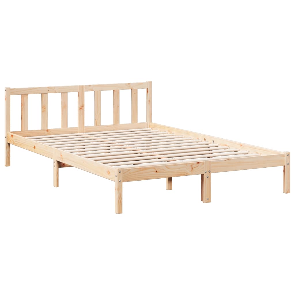 Vidaxl Dłuższe Łóżko Bez Materaca, 140X220 Cm, Lite Drewno Sosnowe