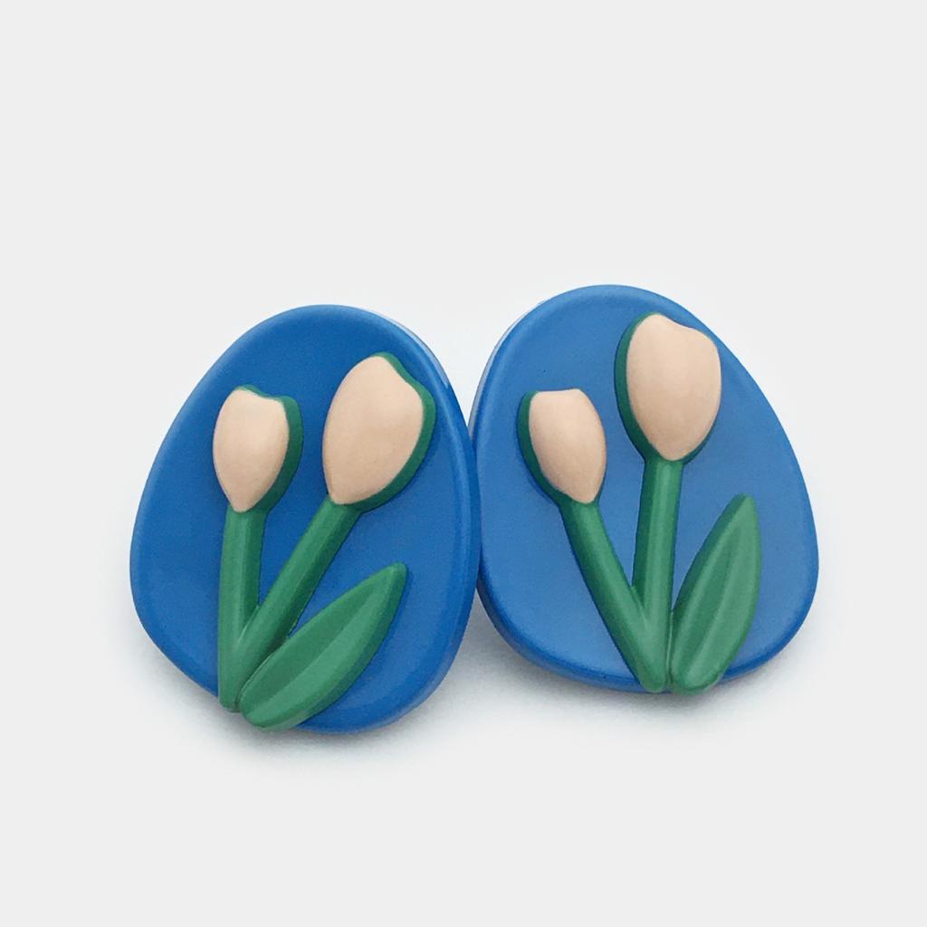 10PCS /Lot Fashion Colorful Flowers Tulip Metal Buttons For Sewing Wedding Suit Jacket Clothing Decorative Buttons