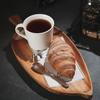 Wood Leaf Shaped Tray Large Size Food Storage Platter Elegant Teas Snacks Sushi Serving Plate for Kitchen Dining