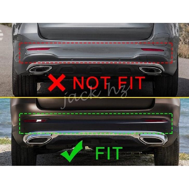 Front + Rear Chrome Fog Light Cover Surrounds For 2016- Mercedes GLC X253