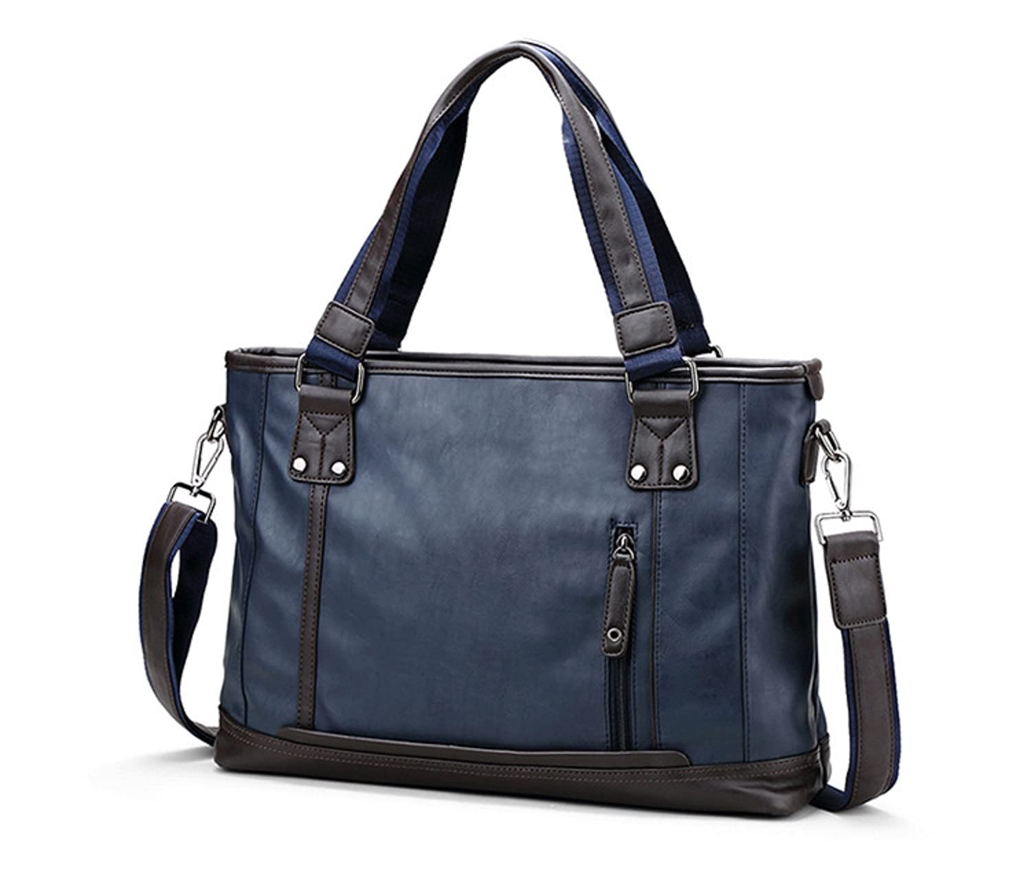 

Business Bag Tote Bag Shoulder Bag Leather Briefcase Waterproof Water Repellent Large Capacity A4 Commuting Business Trip Job Hunting Blue [SakaSK] синій