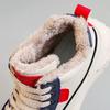 New Padded Womens Shoes  Winter Mid-top Thickened Plate Shoes Autumn Spell Color Thick Bottom Heightening Casual Sneakers