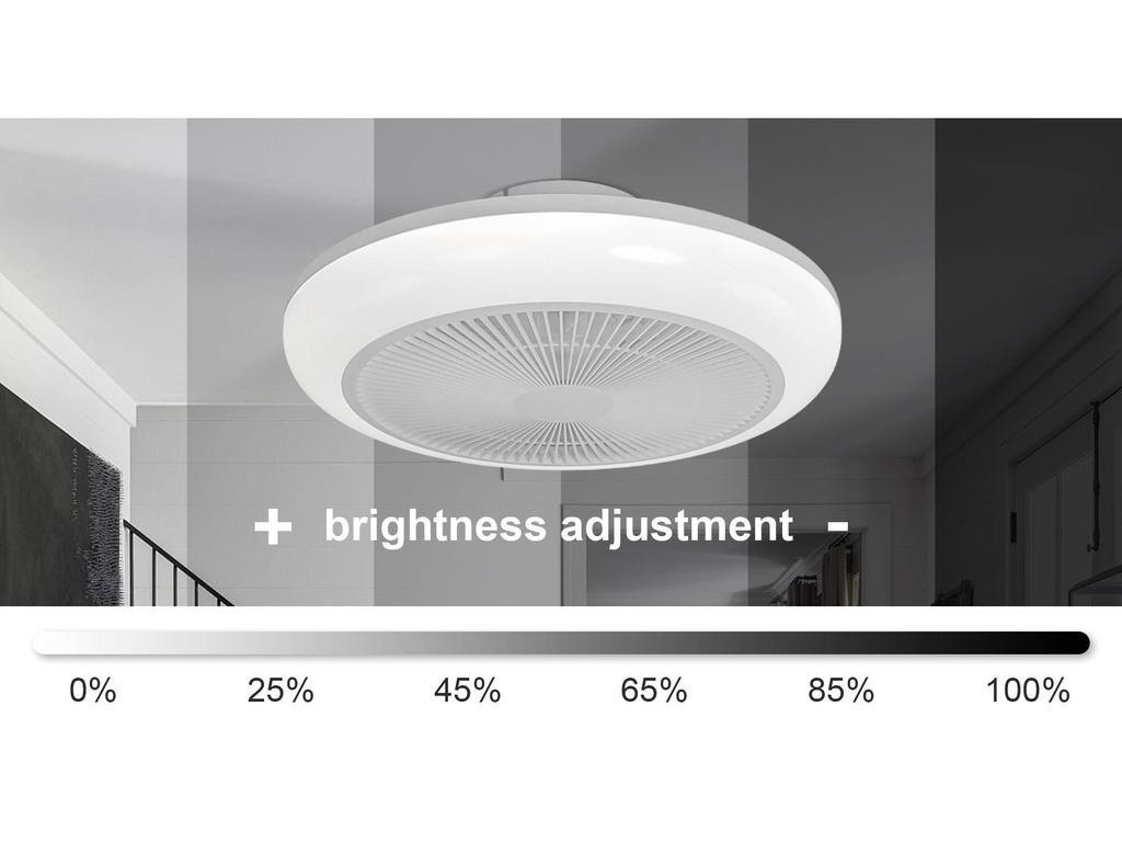 Smart Silent Ceiling Fan Light for Living Room and Bedroom