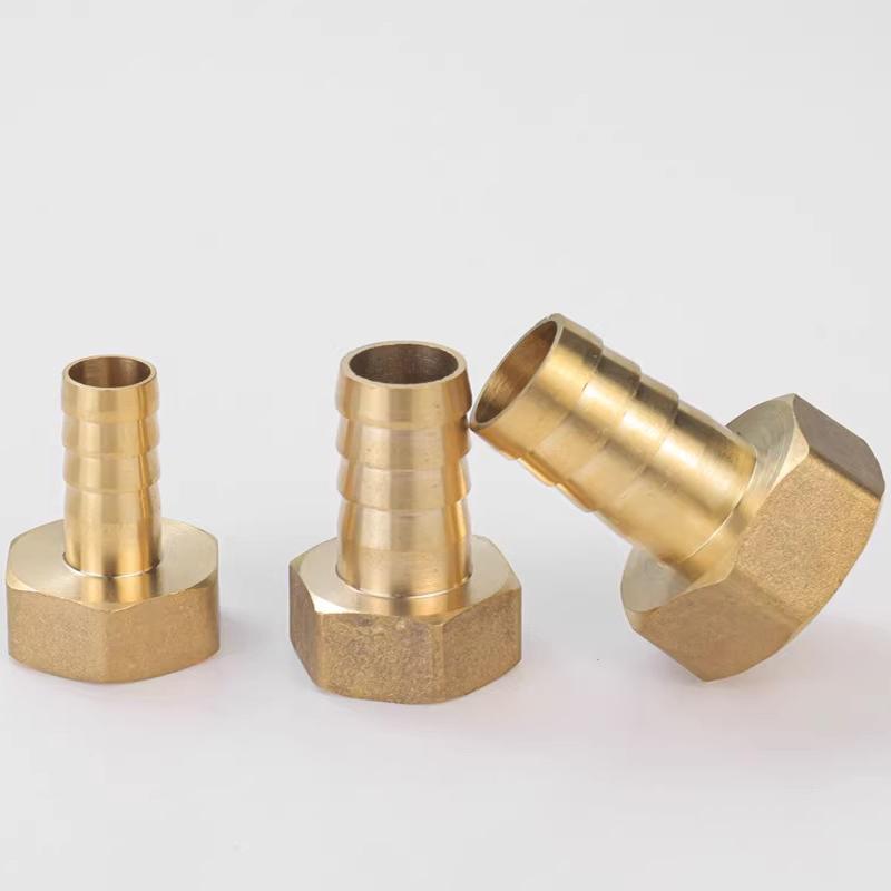 Hongtu Brass Female Thread Hose Connector - 1/8" 1/4" 3/8" BSP, 6-18mm Barb Tail End Fitting (Copper Adapter/Coupler)