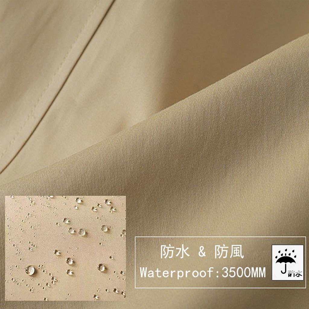 JoveJek Trench Solid Large Perfect for and Fall Women's Coat, Double-Face Double-Breasted, Lightweight, Water-Repellent, Color, Thin, Collar,