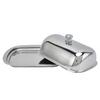 Stainless Steel Butter Dish HighGloss Dessert Bread Cheese Cake Box Food Storage Box with Lid