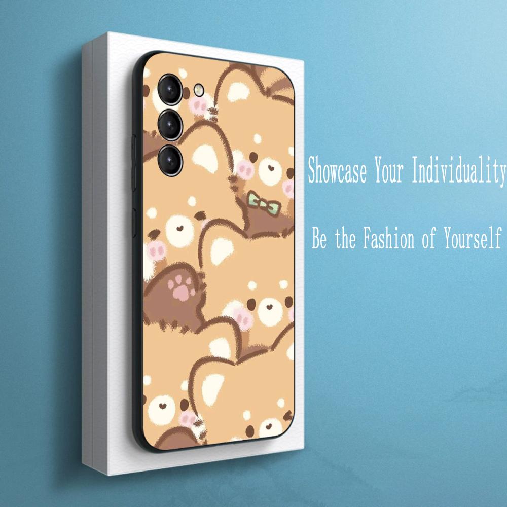 

Cute Animal dog pattern lovely design Phone Case For Samsung Galaxy S26 S25 S24 S23 S22 S21 Plus Ultra Note20 Soft Black Galaxy S21 5G