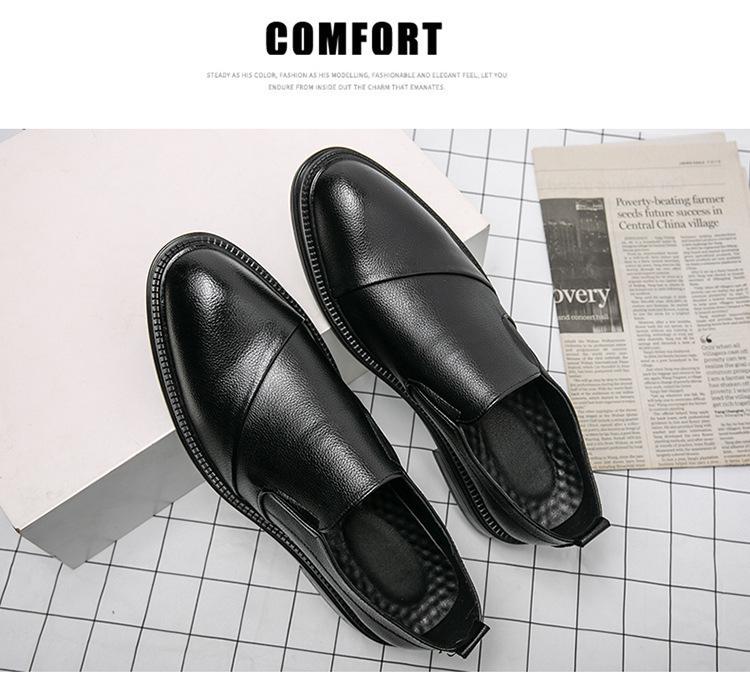 Men's Small Size Leather Shoes - British Casual, Formal, Versatile for Business, Wedding, and Groom.