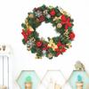1Pcs Christmas Merry Christmas Sticker Wreath Decoration Glass Window Wall Sticker Decorative Sticker Snowflake Round