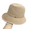 Hat Women's Spring and Autumn Sunscreen Sun Hat Elegant Fashion Leather Buckle Small Warped Edge Top Hat Showing Face Small Bucket Hat Basin Hat Tide