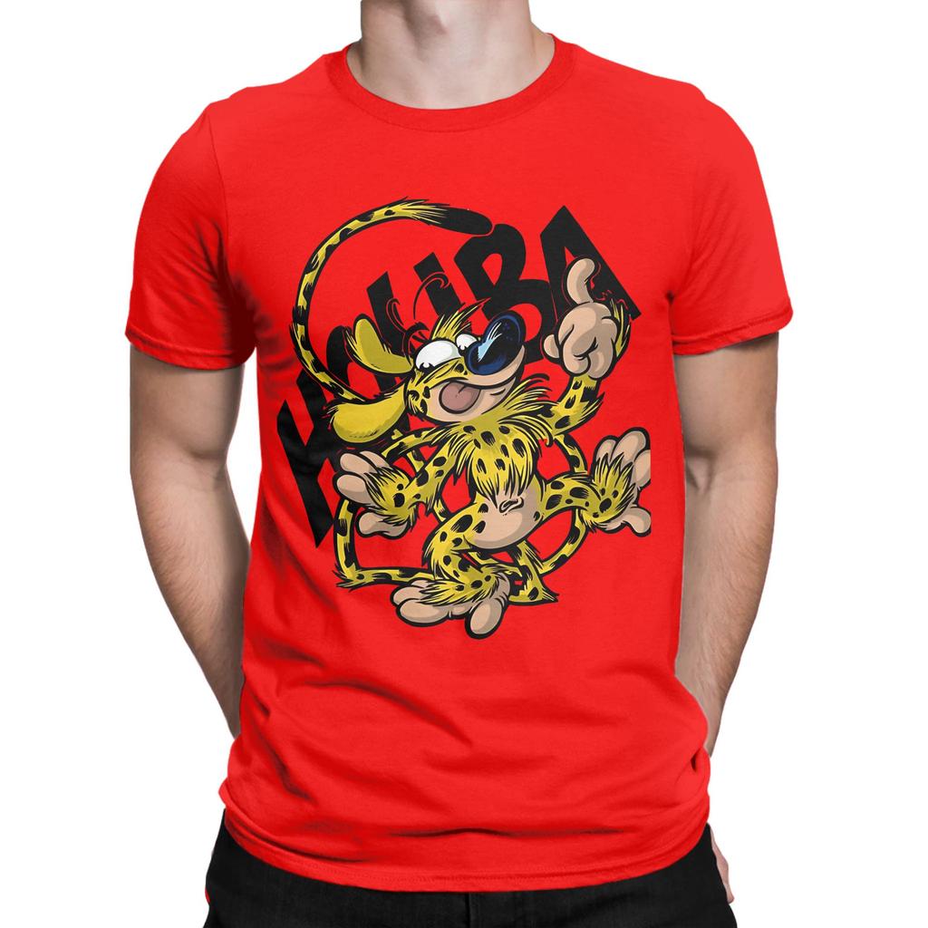 Tag für Spirou Grafik 100% Baumwolle T-Shirt Marsupilami Oberteile T-Shirts Für Unisex