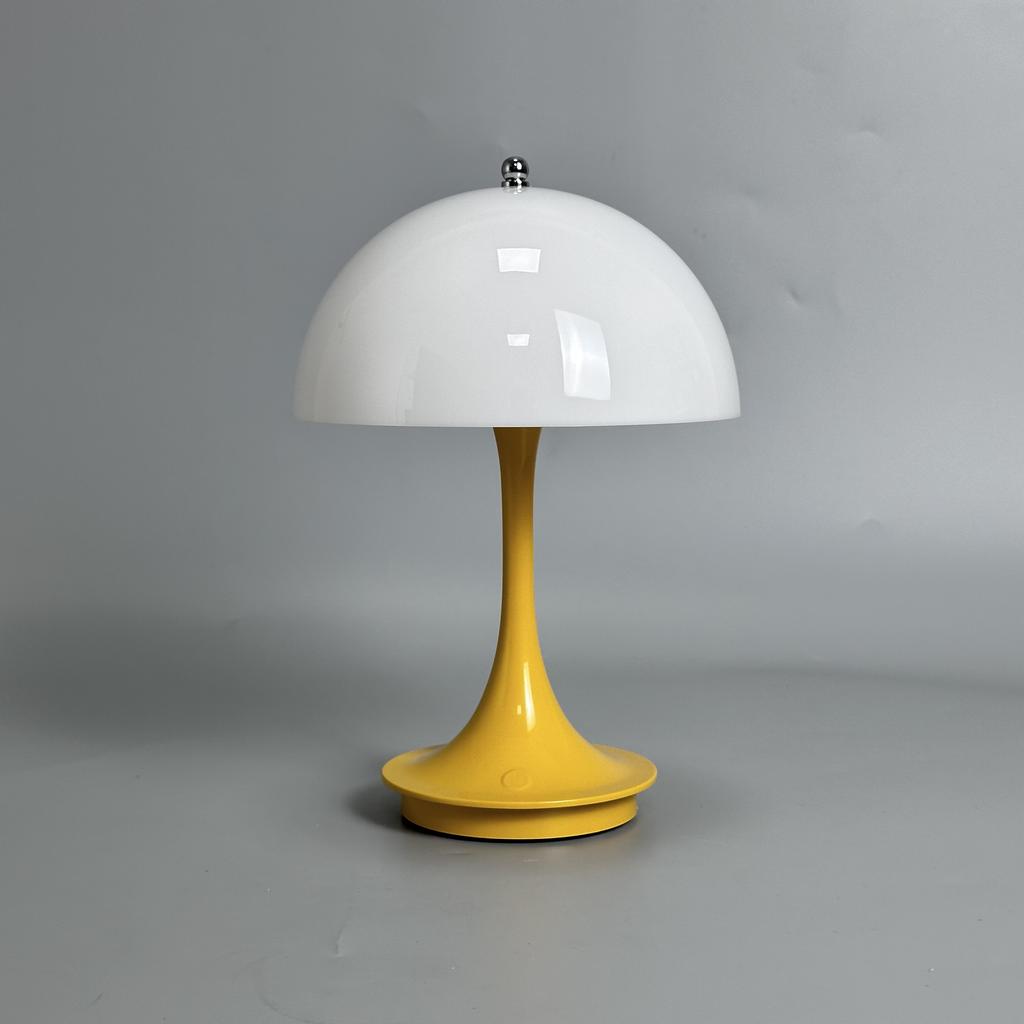 LED Mushroom Small Table Lamp Portable USB Charging Dimmable Flower Bud Lamp Bedroom Bedside Lamp