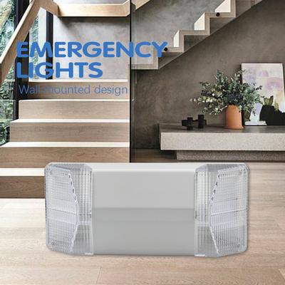 Emergency Evacuation Light Double Head LED Emergency Light Wall-mounted Rechargeable Fire Fighting Lamps Safety Indicator Light