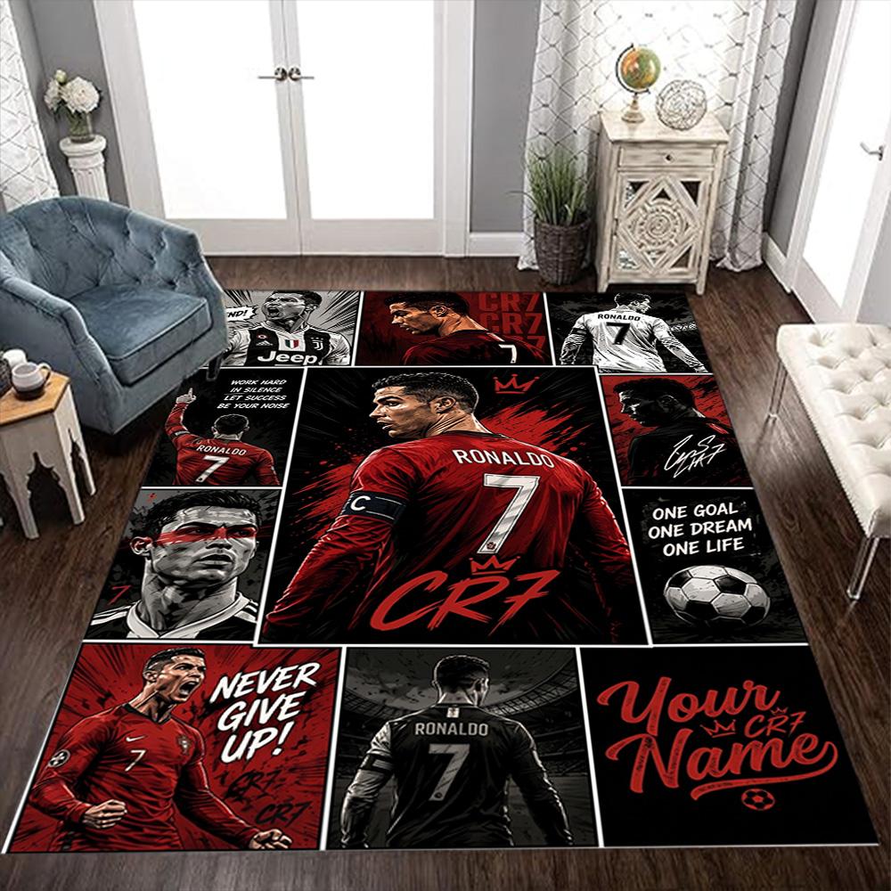 Cristiano Ronaldo (32) Customizable Name Floor Mat Suitable for Game Room Study room Hallway Decorate room Antislip Carpet Decorate Offices