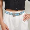 Belt Rhinestone Blue Decorated Sparkling Diamond Sequins Versatile For Women