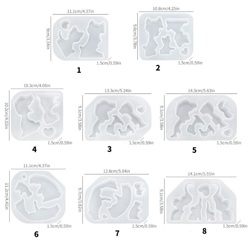 Desktop Ornament Mold Animal Holding Love Heart Candle Mould Silicone Mould for Jewelry Making and Handmade Craft