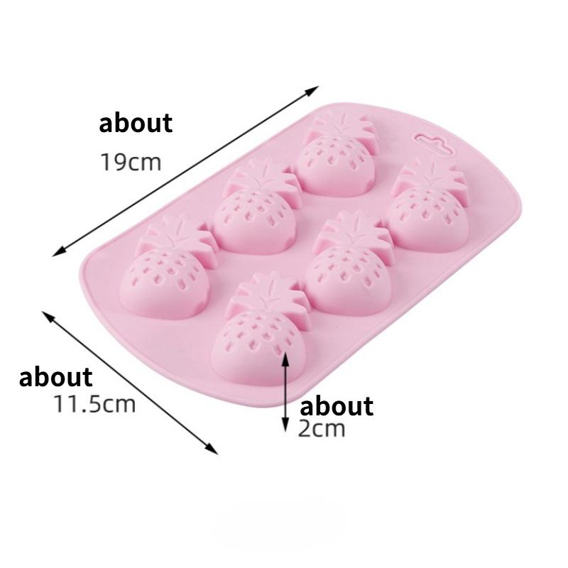 1pc Silicone Ice Mold Fruit Shape Easy Release Durable Tray For Jelly Yogurt Ice Cube Making Cute Household Kitchen Baking Tool