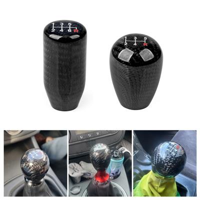 5/6 Speed Carbon Fiber Style JDM Gear Shift Knob 8MM 10MM 12MM Universal Shape Manual Transmission Shifter Lever Knob