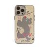 Fun Ink Splash Dog Iphone16 Suitable for 14pro Max IPhone Case 12 Makeup Mirror 11 Electroplating 15