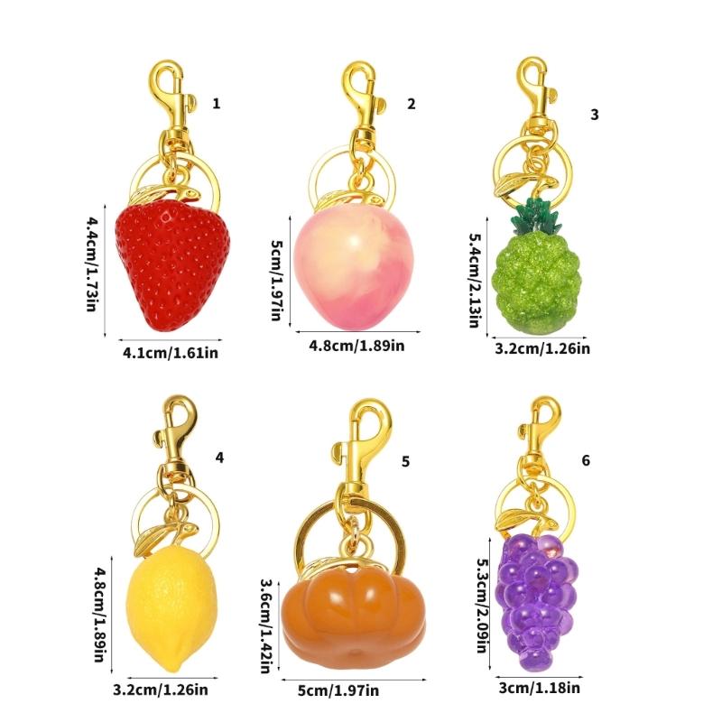 Affascinanti Portachiavi o Ornamenti Frutta alla Moda Decorazioni per Borsa con Chiusura a Fibbia Sicura