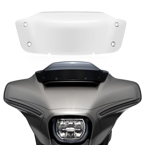 7" Front Windshield Fairing Windscreen Cover (Gray) for CVO Street Glide Touring (2023-2024) and CVO Street Glide FLHXSE (New Motorcycle) [Parallel Im