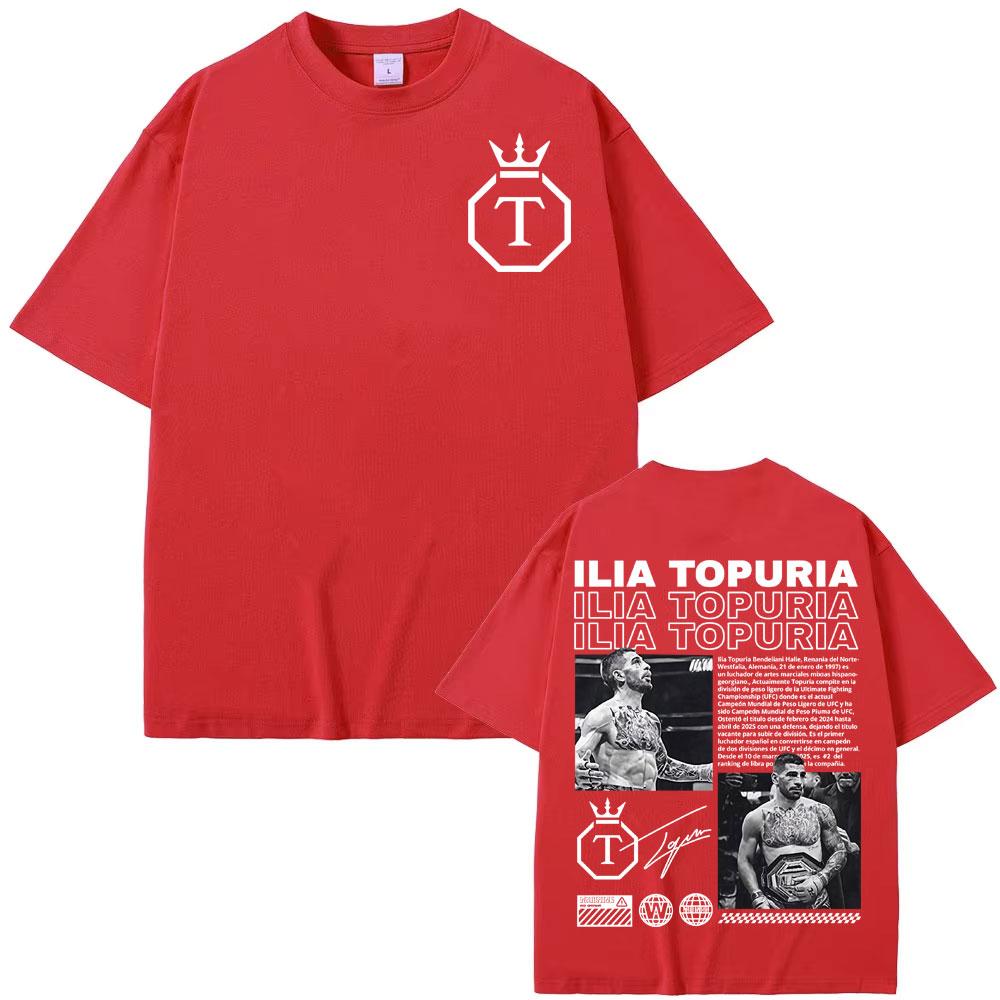 El Matador Ilia Topuria Merch Men's Cotton shirt Harajuku Graphic Tshirts Unisex Summer Short Sleeve Women Tshirt