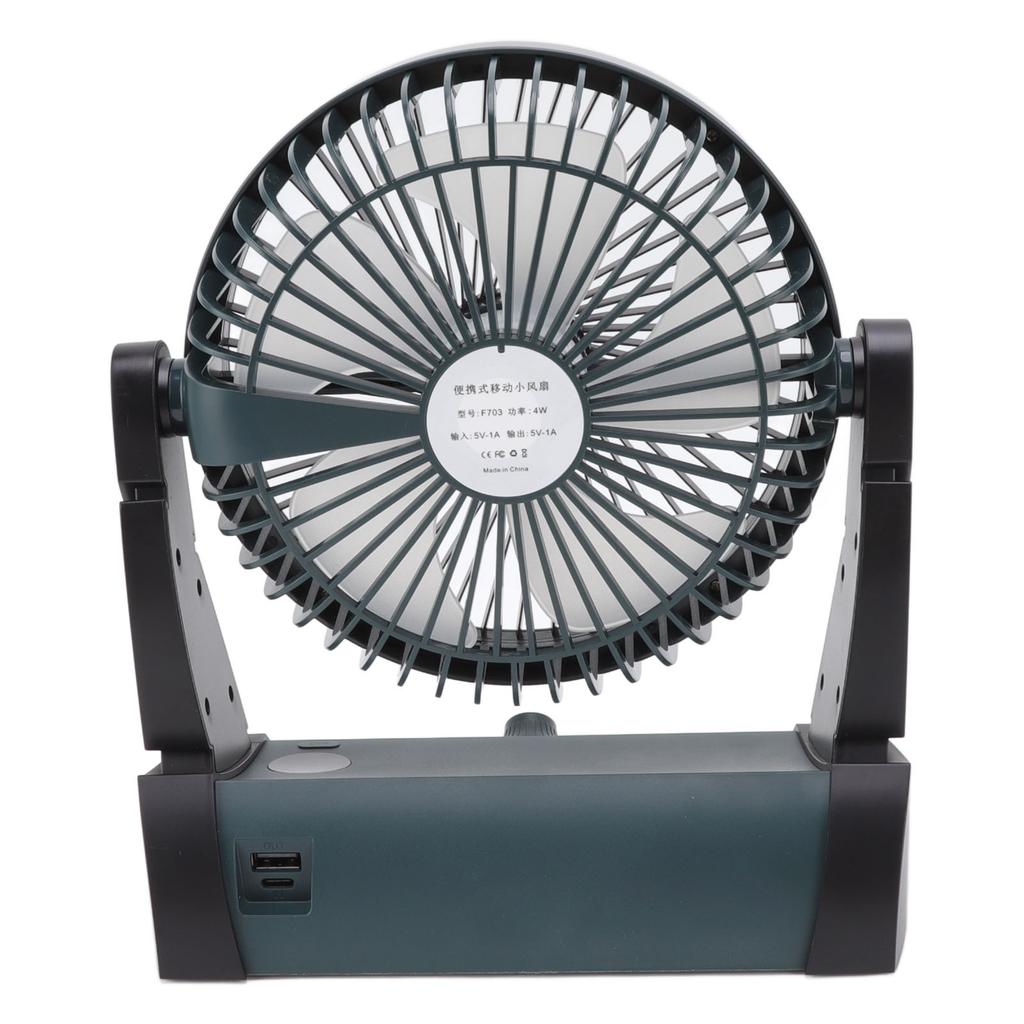 USB Small Desk Fans 2 s LED Silent 5000mAh Battery Re able Portable Desk Fan for Outdoor Camping