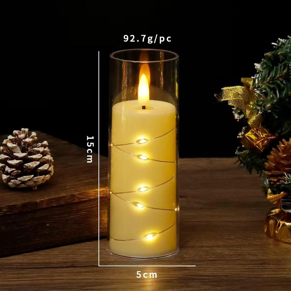 LED Acrylic Candle Lights for Christmas, Weddings, Parties, and Restaurants
