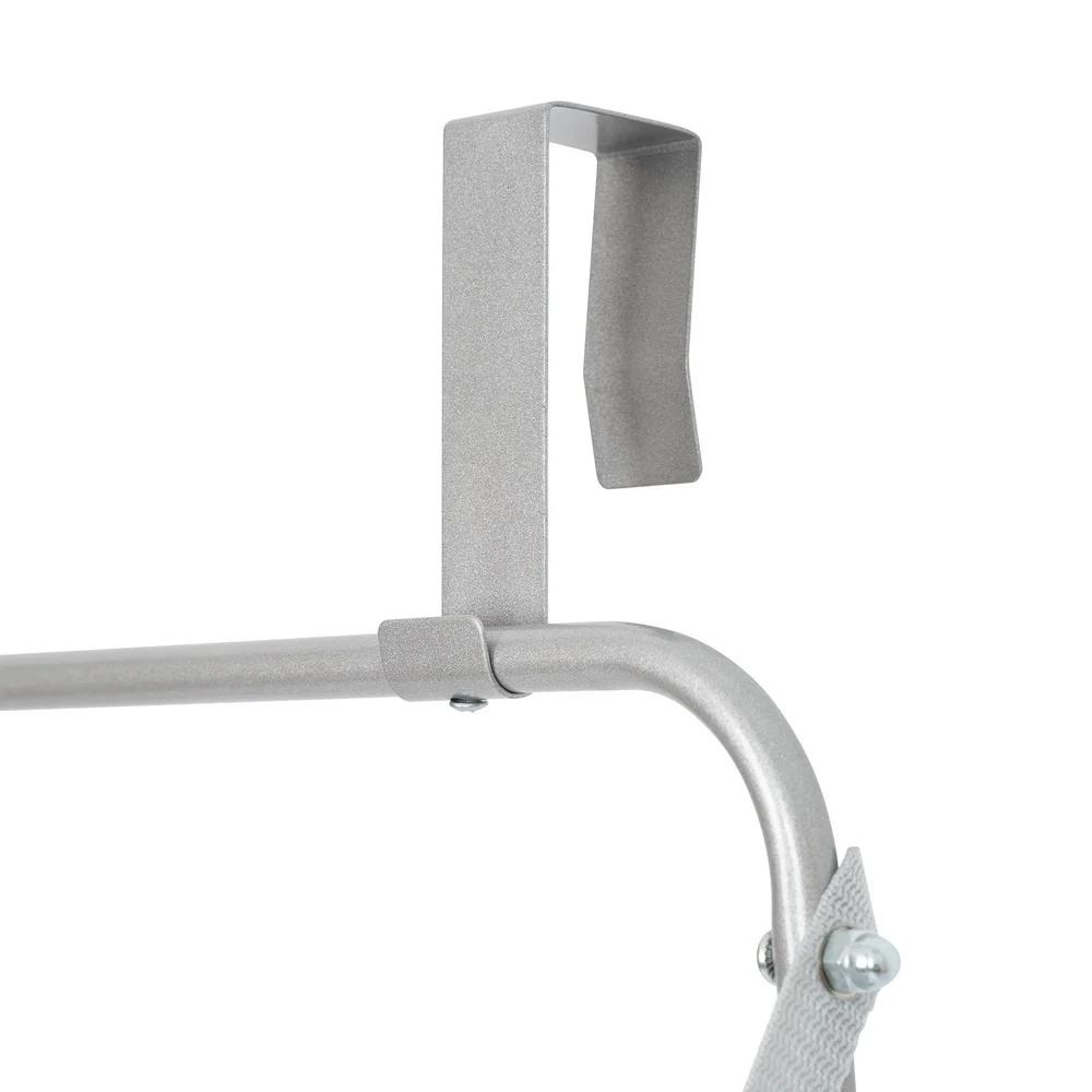 3-Tier Over-the-Door Steel Towel Rack Clothes Drying Organizer Bathroom Storage Hooks Heavy Duty Shelves Home Office Laundry