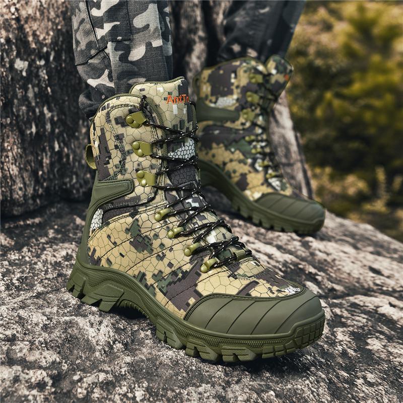 Men Tactical Boot Military Safety Hunting Hiking Shoes Desert High Quality Outdoor Unisex Ankle Army Waterproof Climbing Shoes