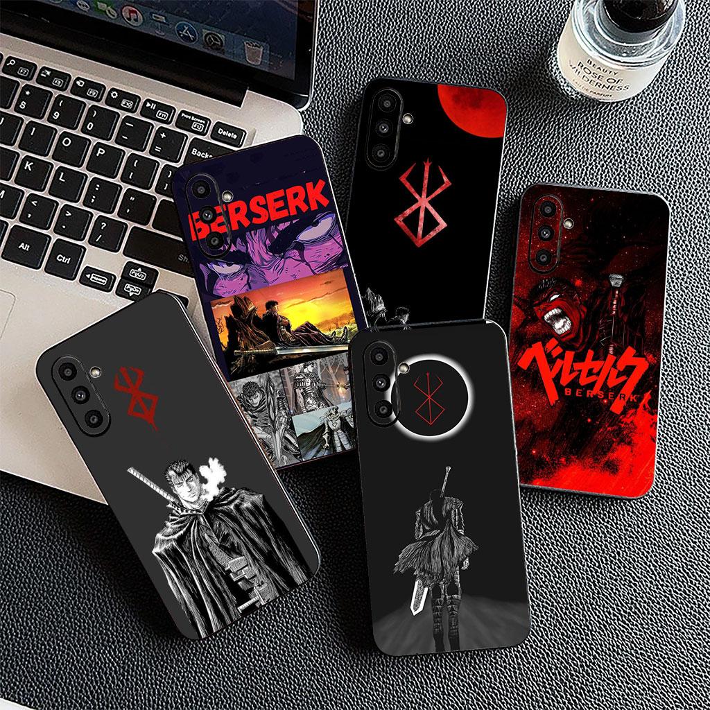 Soft Cover for Samsung Galaxy S25 S24 S23 FE Plus Ultra S7 Edge A16 A15 5G S25+ Coque Phone Case Berserks Guts Cartoon