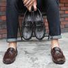 Men's Leather Moccasins Slip On Casual Shoes Loafers Driving Shoes