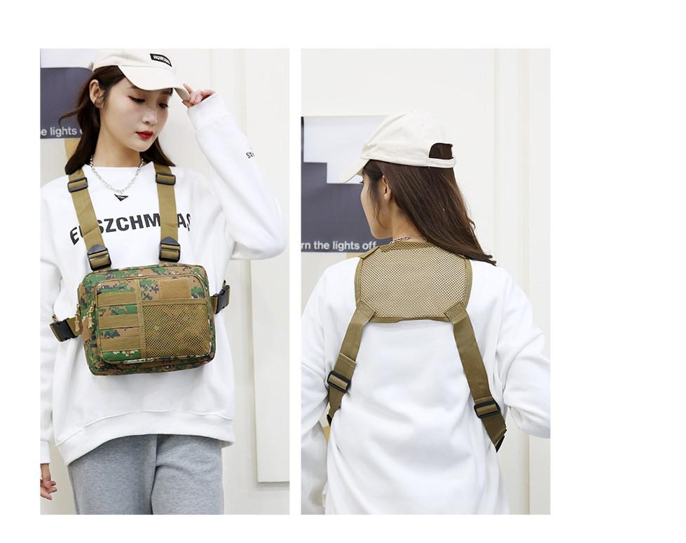 Camouflage Tactical Chest Vest Backpack for Running and Sports