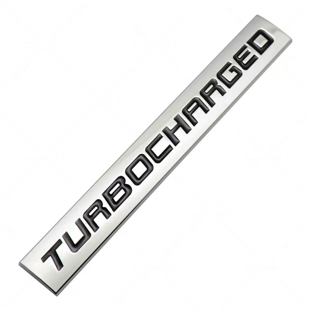 Car Styling Turbocharged 3D Metal Alloy Adhesive Emblem Rear Trunk Badge Fender Sticker Car Body Logo Decal Auto Accessory