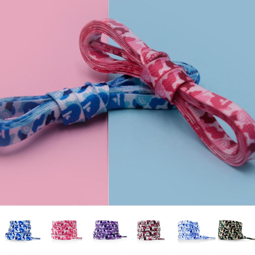 Cloud Camouflage Flat Shoelaces For Sneakers Trend Creative Shoelace Colorful Print Shoe Laces Woman Man Shoestring 120CM