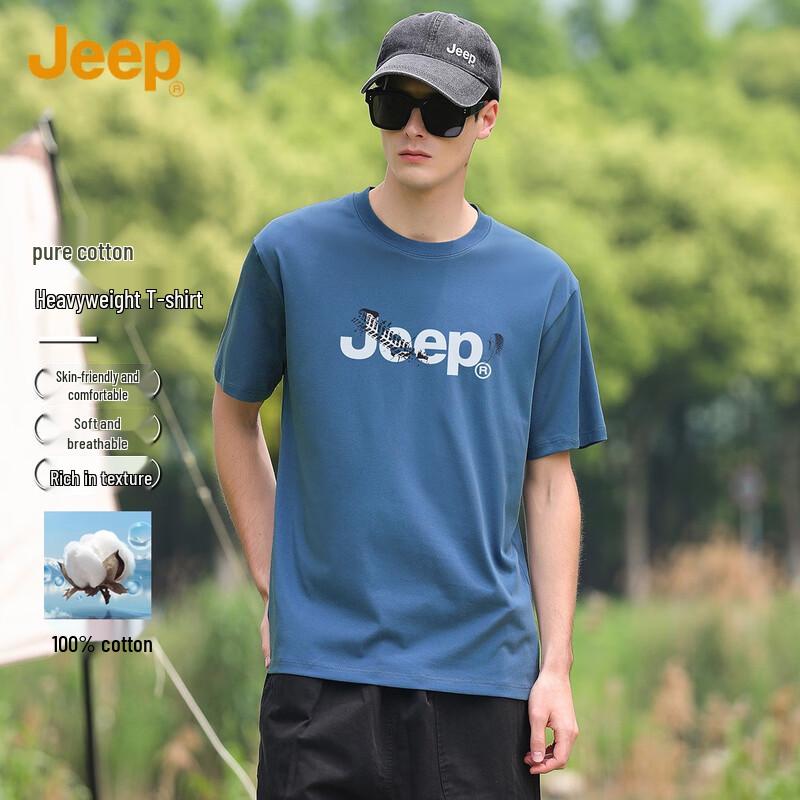 JEEP Men s Summer Crew Neck Short Sleeve T-Shirt M