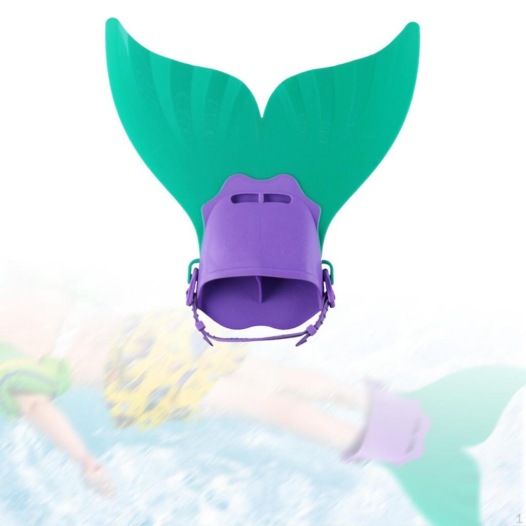 Mermaid Swim Gear ,Swimming Flippers ,Gift, Comfortable, Monofin Snorkeling Adjustable for Kids