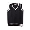 In-Stock British Style JK V-Neck Color Block School Uniform Sweater Vest for Men & Women