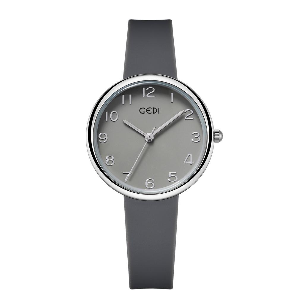 Simple Academy Style Student Watch Civil Service Exam Waterproof Women's Watch Skin-friendly Silicone Quartz Watch