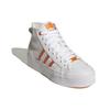 adidas Pantofi sport Nizza Platform Mid Vegan White Bliss Orange pentru femei Cloud-White Semi-Impact-Orange GY1897