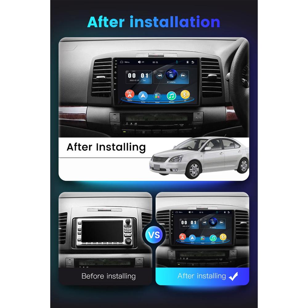 Car Radio Multimedia MP5 Player Head Unit Stereo BT For Toyota Allion Premio 2001-2007