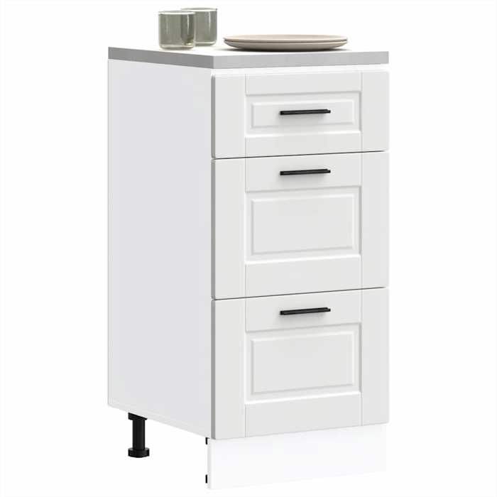 VidaXL Armoire de cuisine Porto blanc bois d'ingénierie, meuble d'évier, meuble de cuisine avec tiroir, meuble de cuisine à 854220
