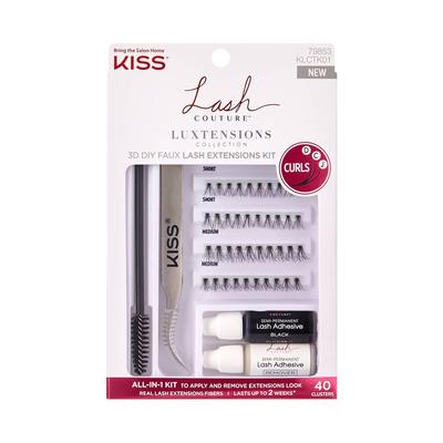 Zestaw Do Przedłużania Rzęs DIY KISS Luxtensions 3D 40 Kępek Kiss