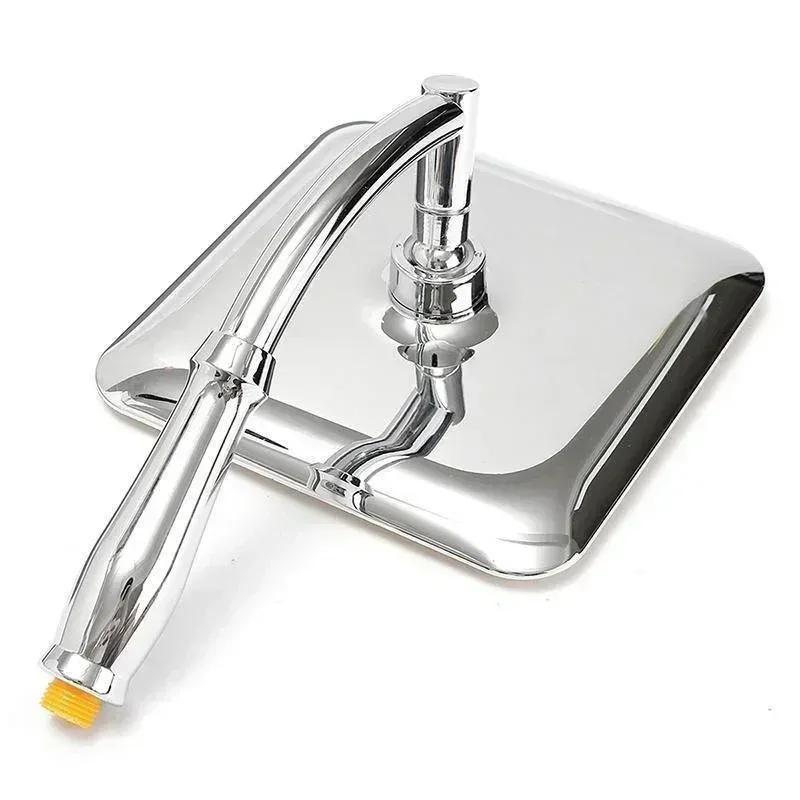 8inch Chrome Rainfall Shower Head Faucet Extension with Shower Arm and Hose Kit Duchas Para Baño